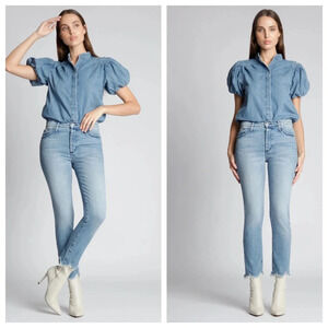 New! Black Orchard Brookyn Striaght Leg Jean Blue nwt 33663